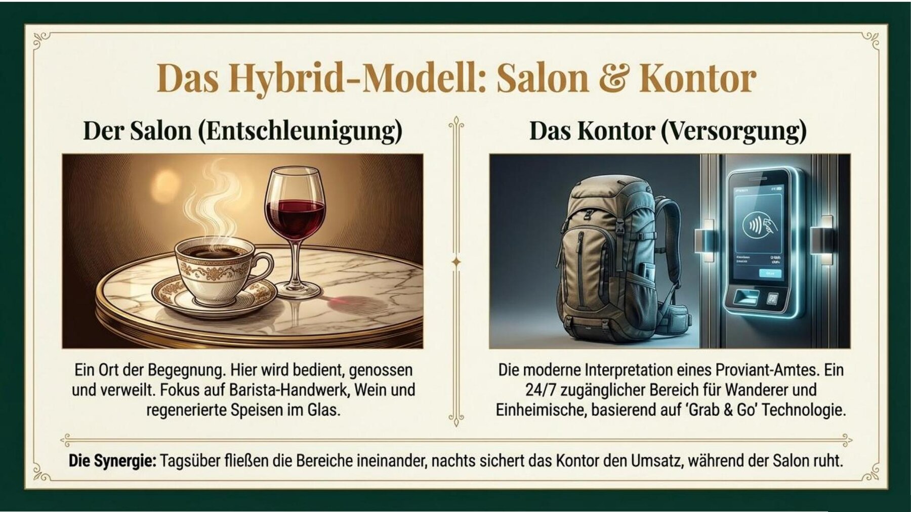 Hybrid-Modell: Salon & Kontor