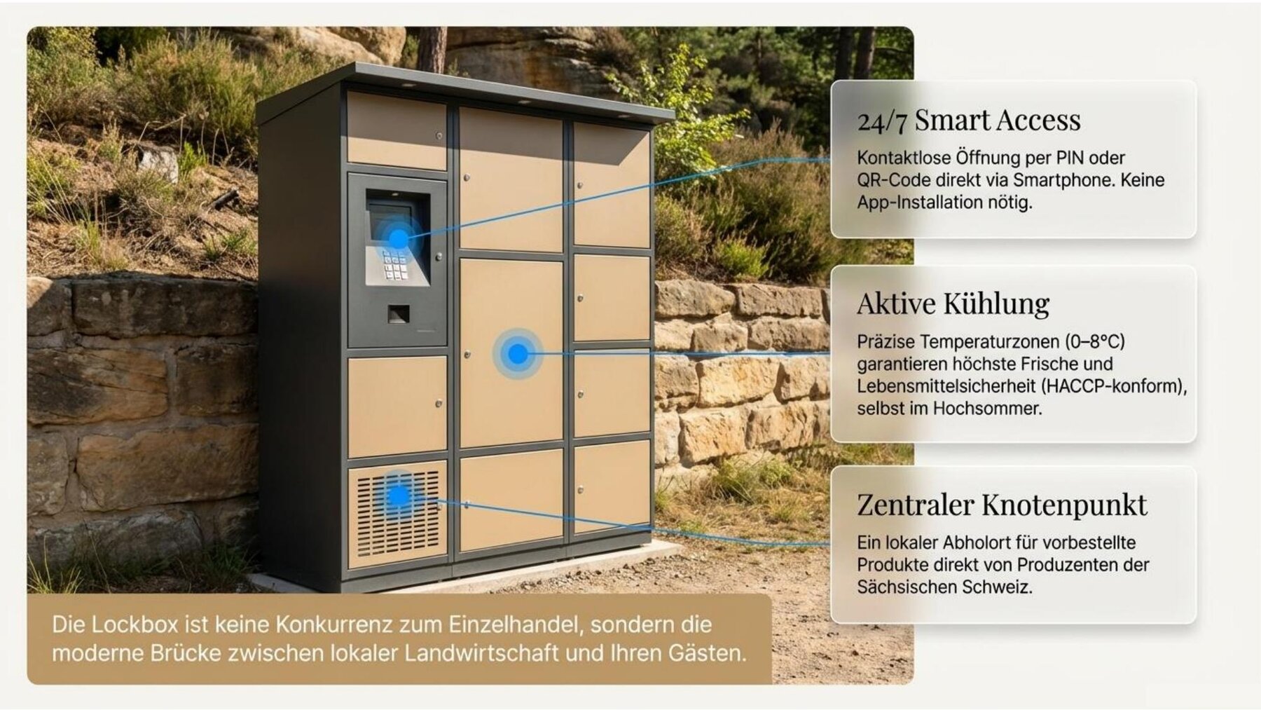 Lockbox: Smart Access, Aktive Kühlung, Zentraler Knotenpunkt