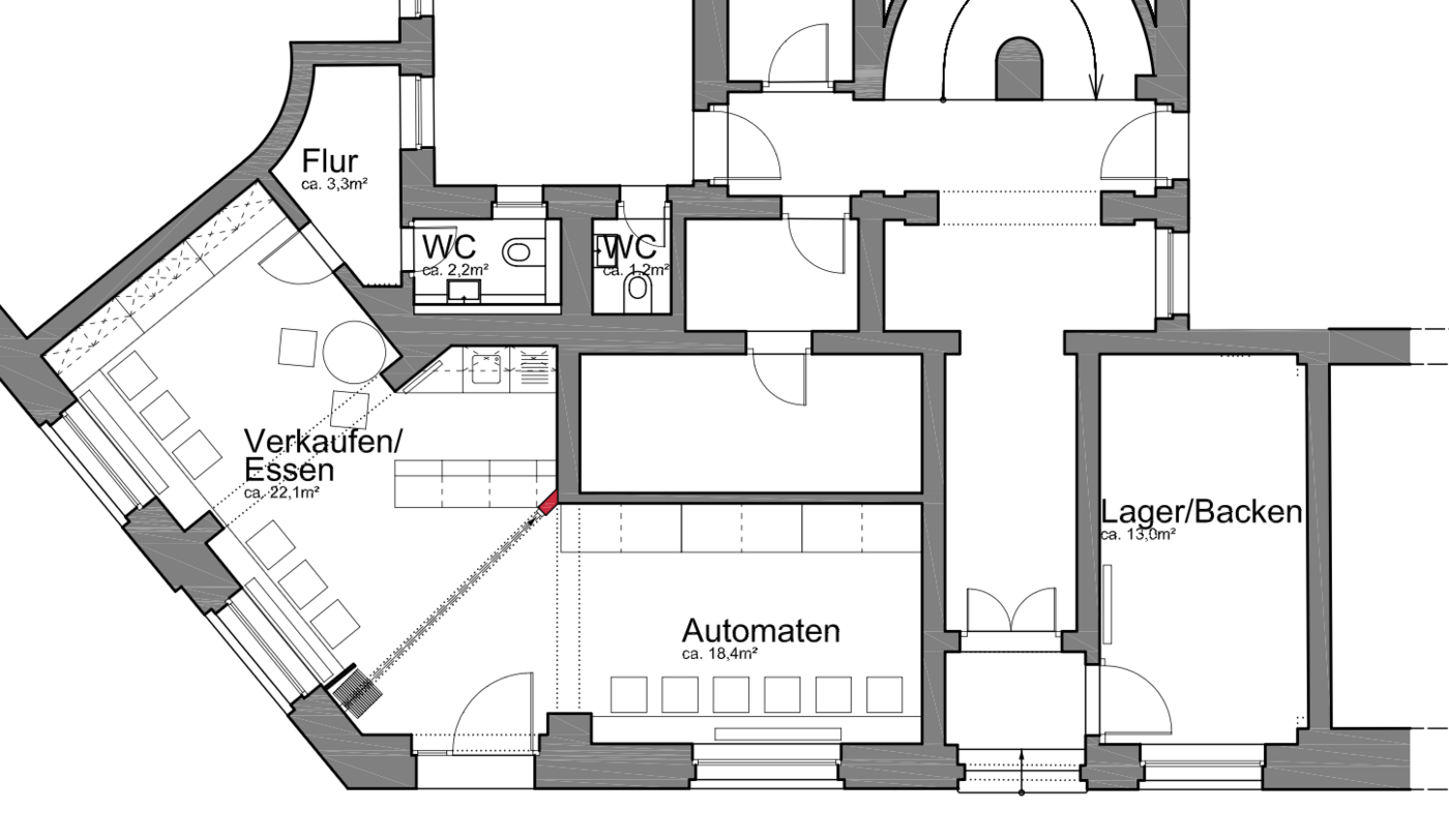 Grundriss Salon und Kontor