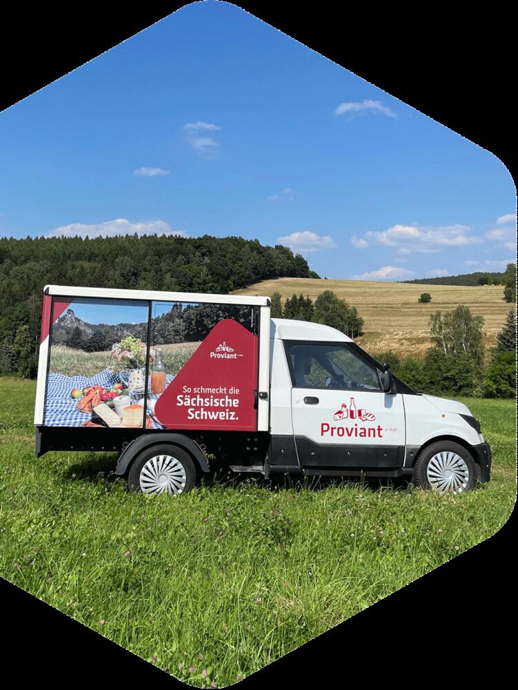 Proviantomat E-Transporter im Einsatz